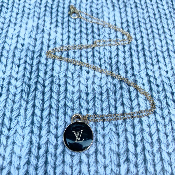 White Louis Vuitton Lock Necklace – Vintage Vogue Lux